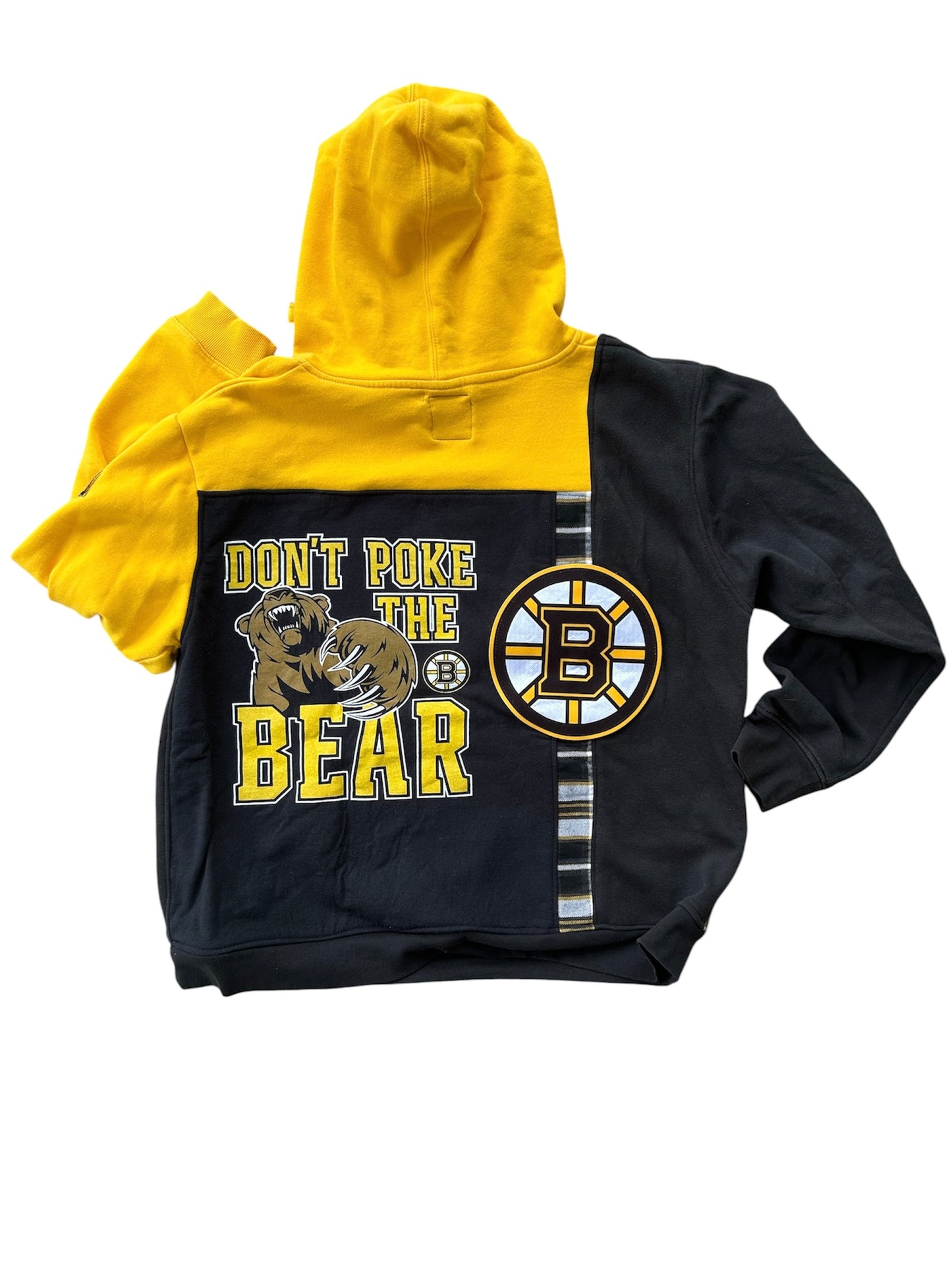 Boston Bruins Upcycled Patchwork Hoodie - Superfan version
