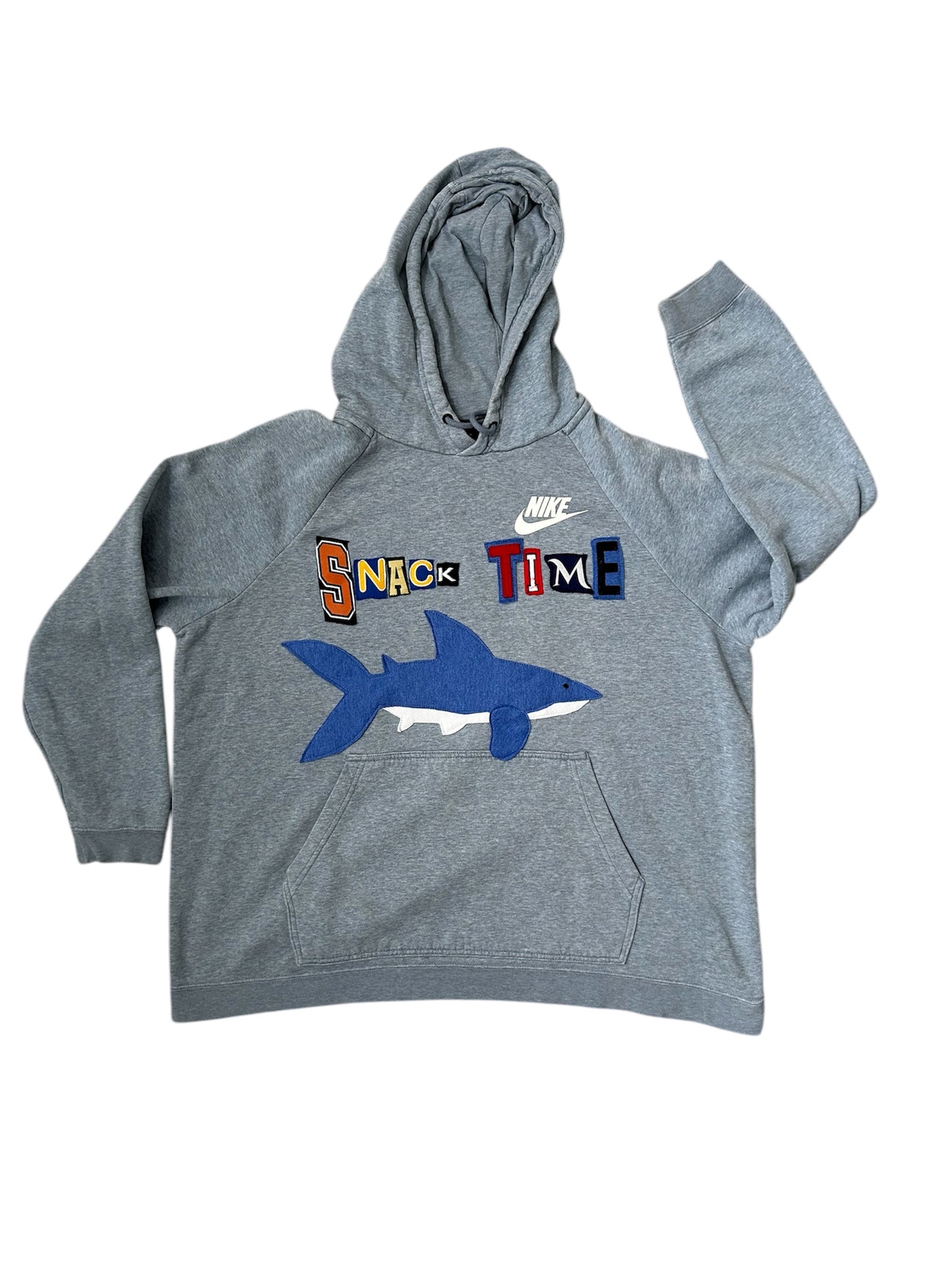 Snack Time Shark Hoodie, Mens XXL, Womens XL