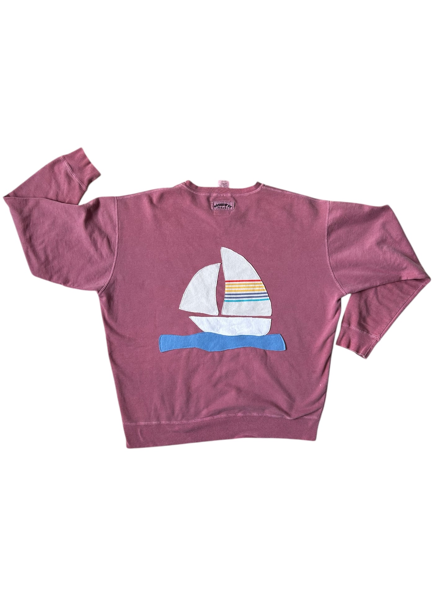 Nantucket Ocean Sunset and Sailboat Sweatshirt- Mens XL