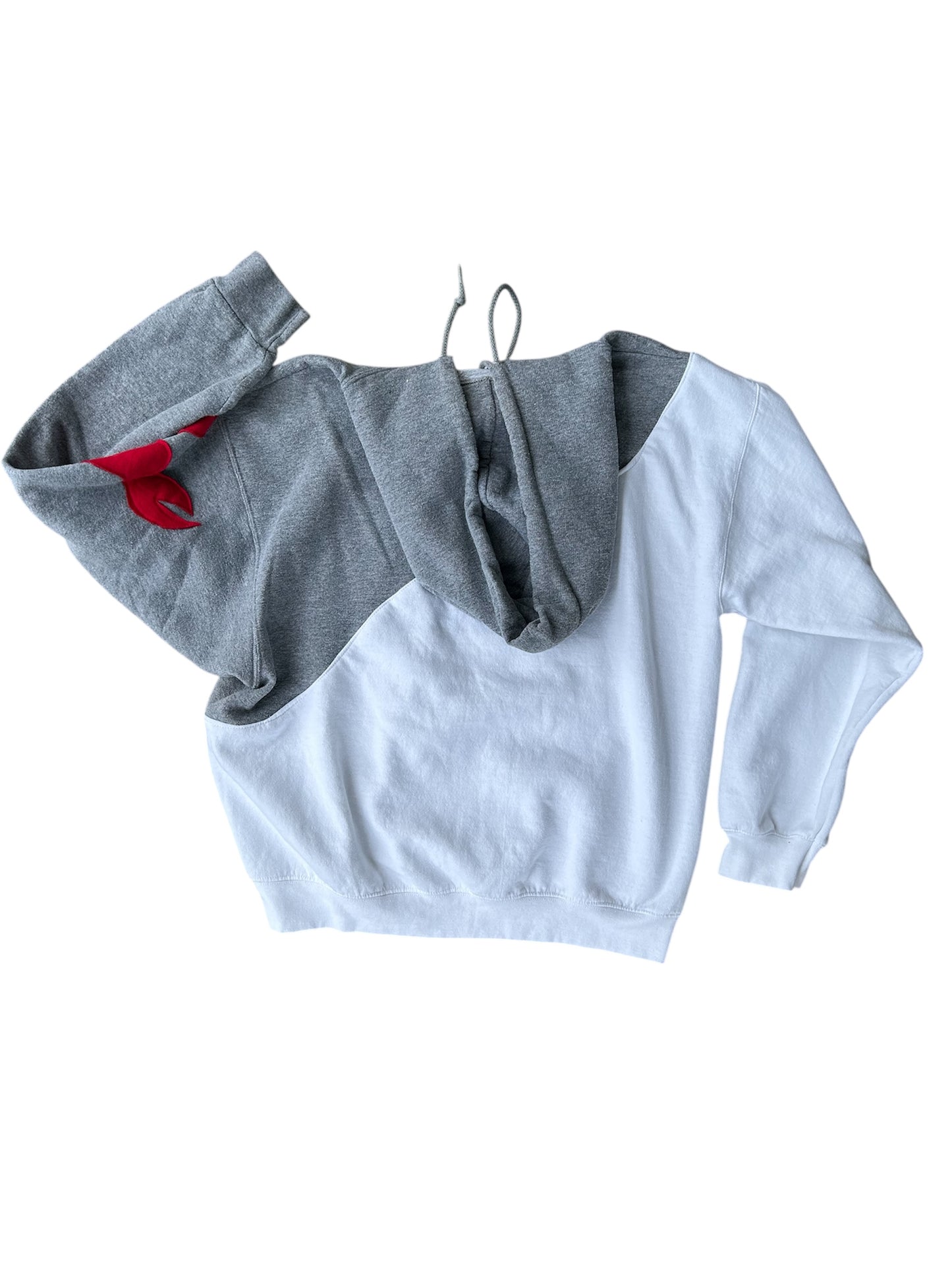 Boston Sweatshirt Reworked Gray and White