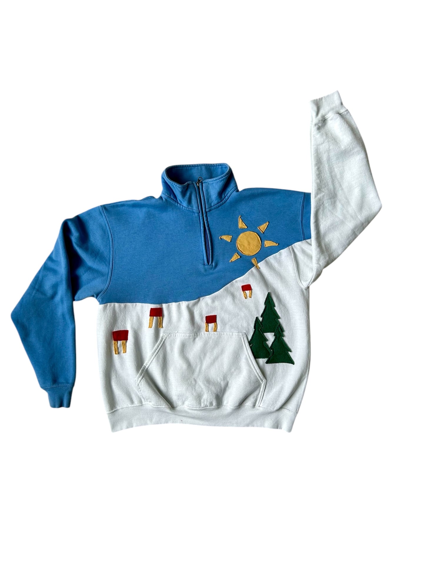 Ski Racing Quarter Zip Reworked Sweatshirt