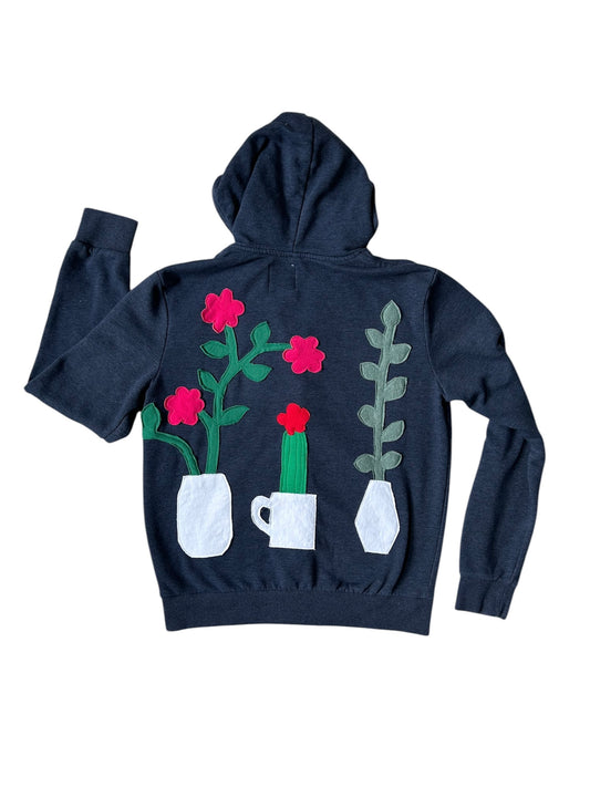 Plant Lovers Zip Up Sweatshirt, Medium and XL