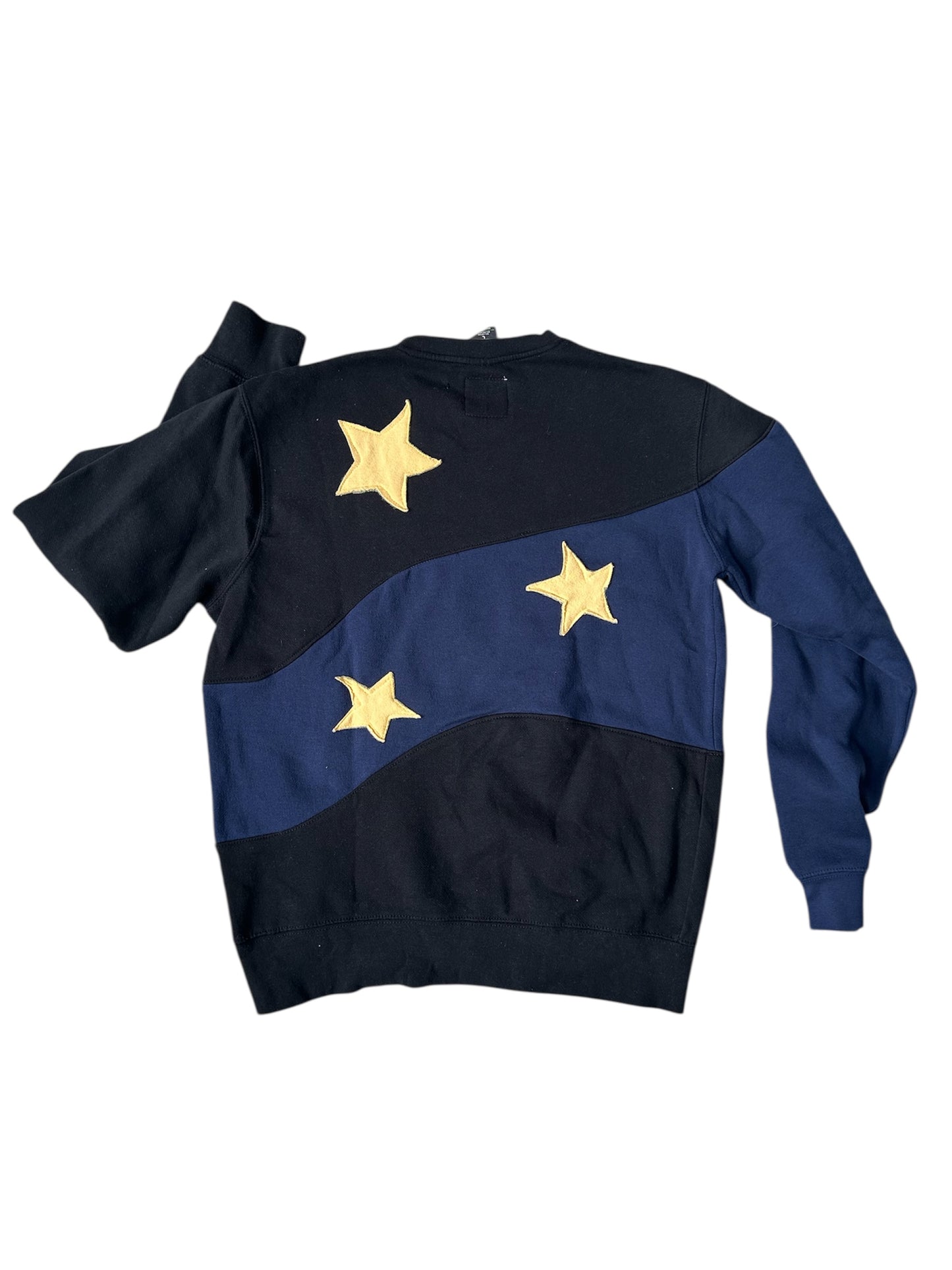 Falling Star and Moon / Two Toned Night Sky Sweatshirt