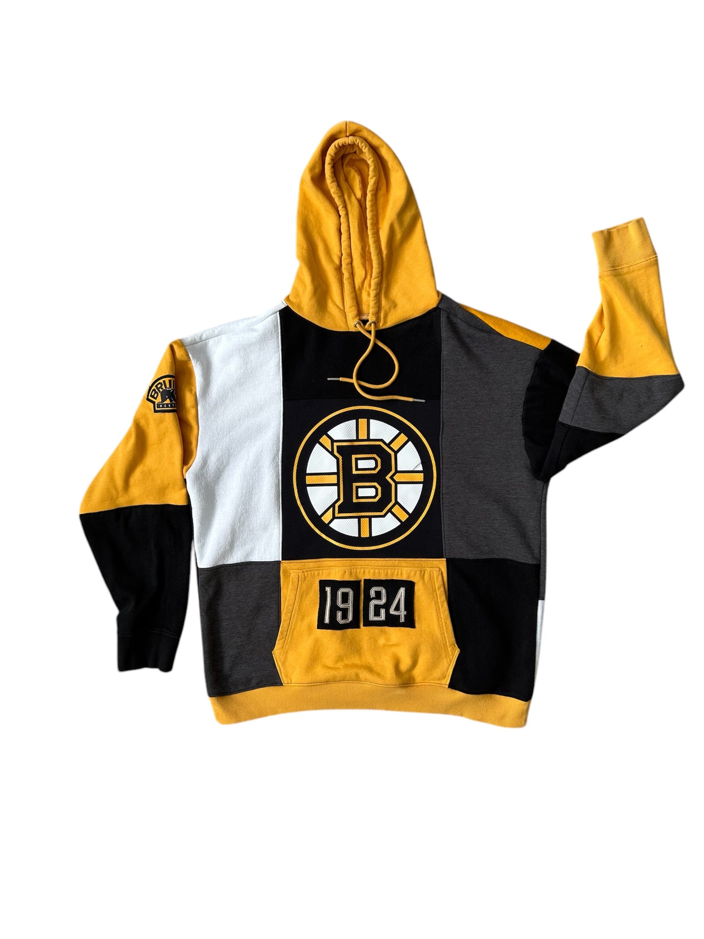 Boston Bruins Upcycled Patchwork Hoodie - Superfan version