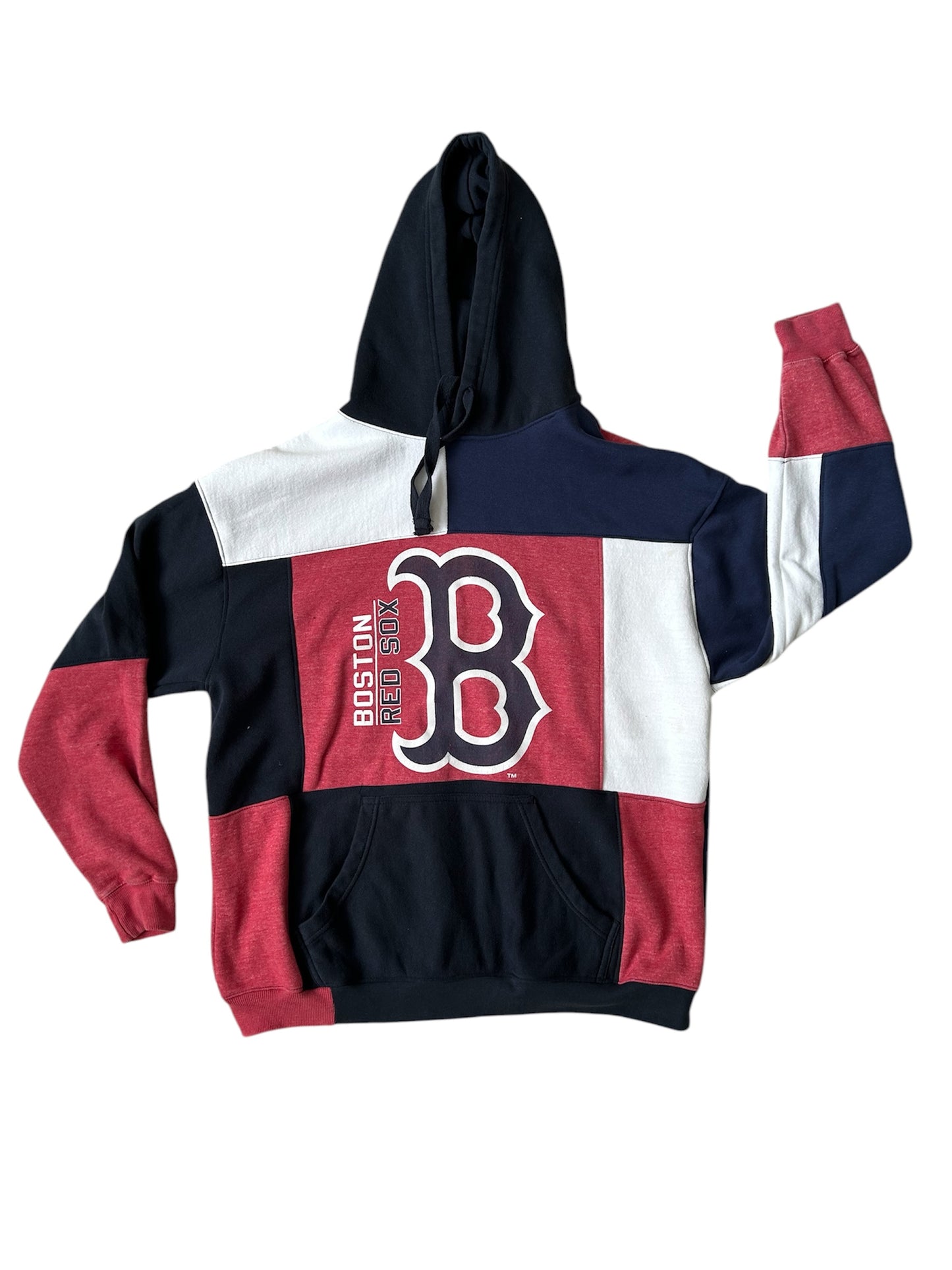 Boston Red Sox Patchwork Upcycled Hoodie