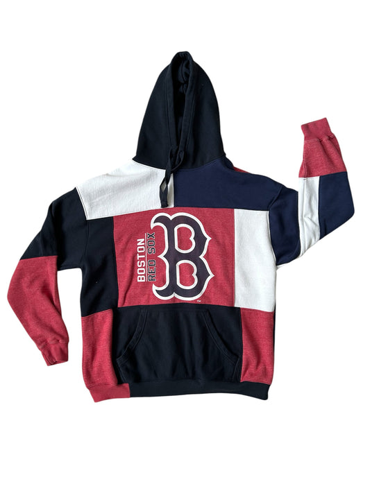 Boston Red Sox Patchwork Upcycled Hoodie