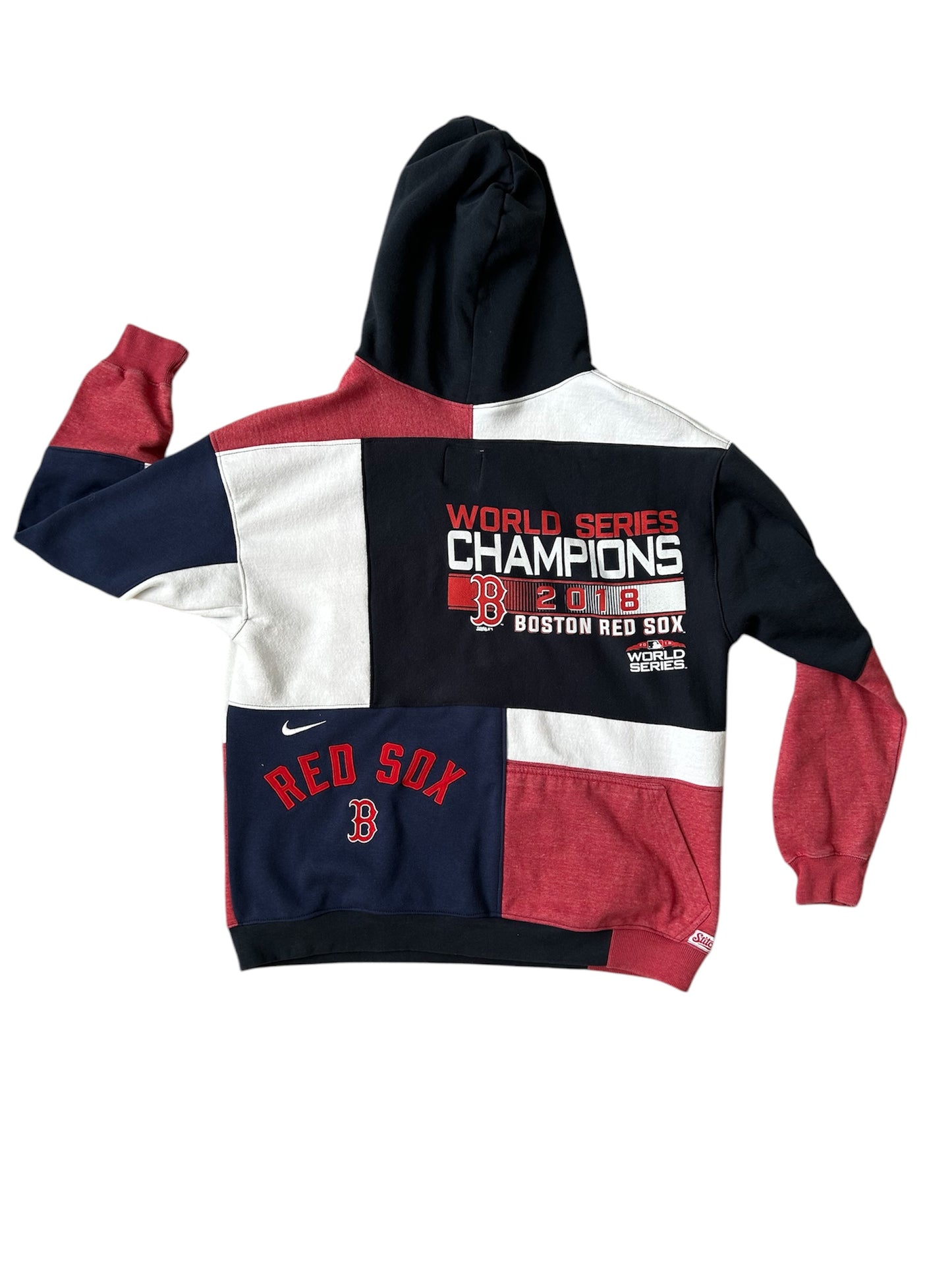 Boston Red Sox Patchwork Upcycled Hoodie