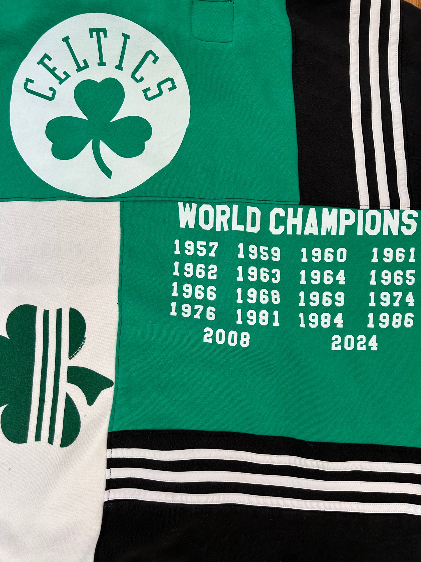 Boston Celtics Reworked Ptachwork Hoodie